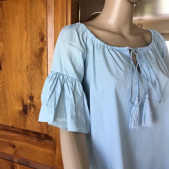 Vertigo Boho Blouse Off Shoulder Tasseled String Closure……… - Picture 2 of 7